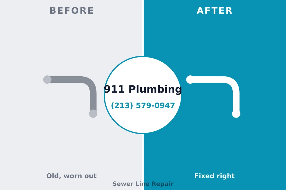 Before and after: plumbing repair Little Falls, NY
